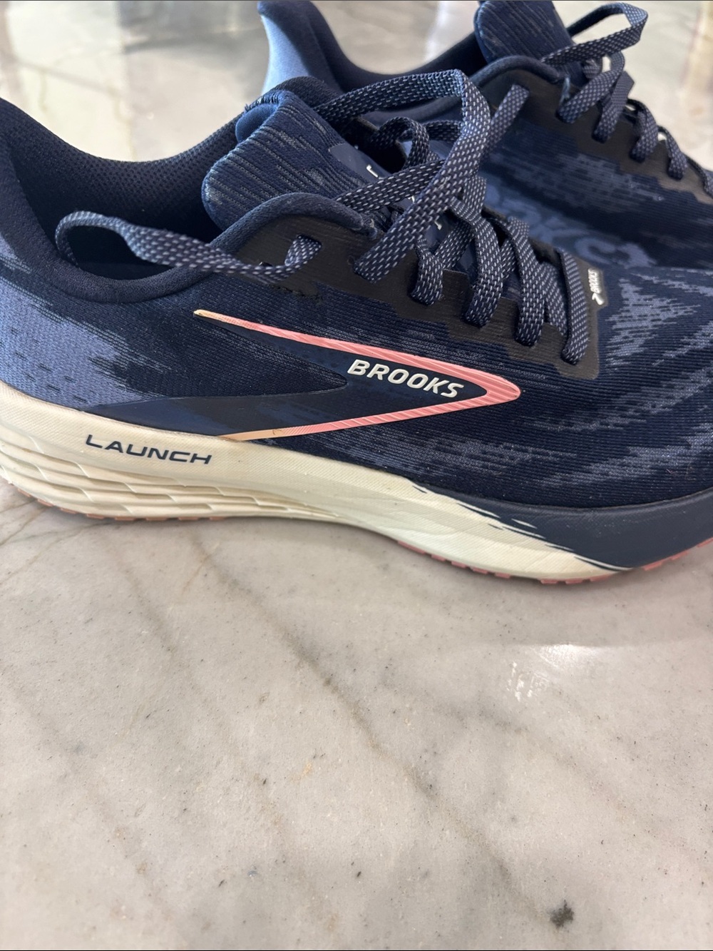 Brooks Navy Running Shoes with Light Blue and Pink Details - Picture 3 of 7